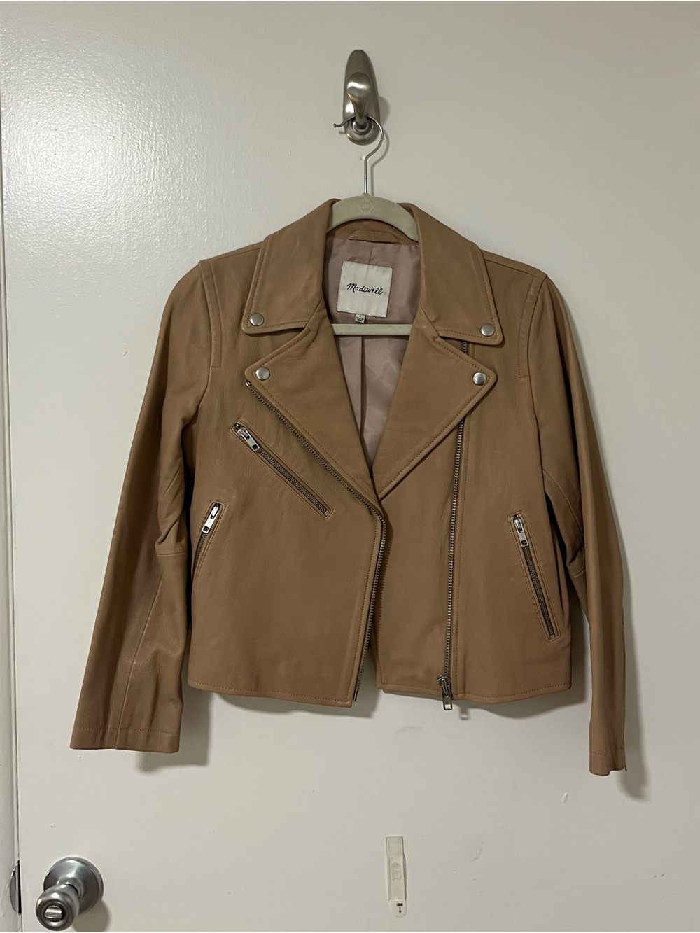 Madewell | Tan Leather Moto Jacket